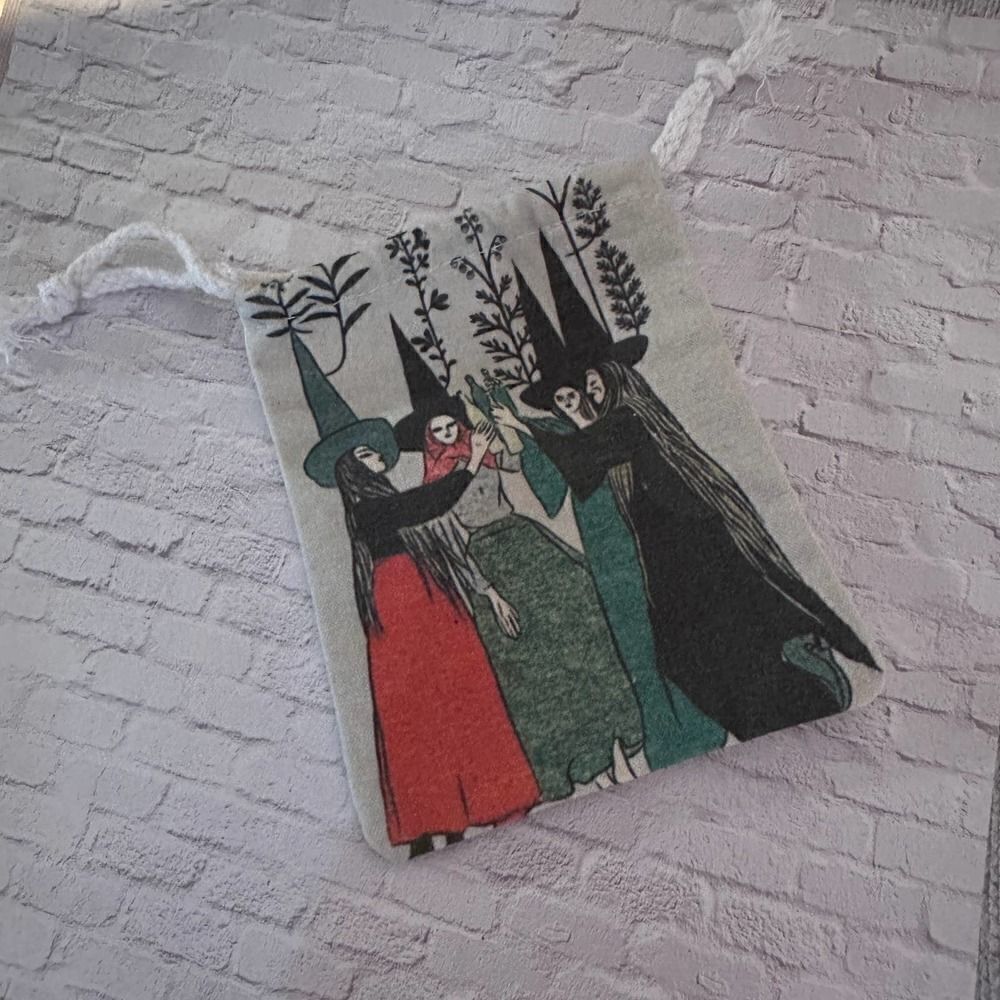 Witches Brew Tarot Oracle Cards Cloth Drawstring Storage Bag